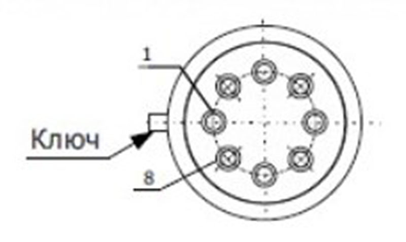 Микросхема 544УД2А рисунок-схема выводов