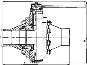 Рис.1. Схема проходного шарового крана PN 8