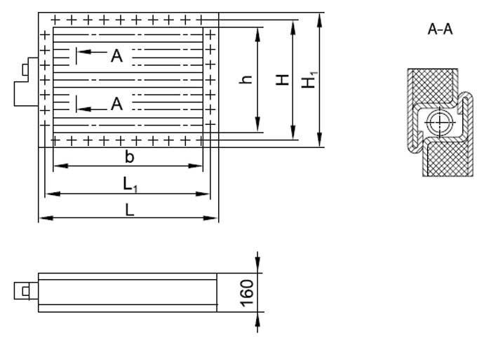 Схема габаритов клапана КВУ-Д